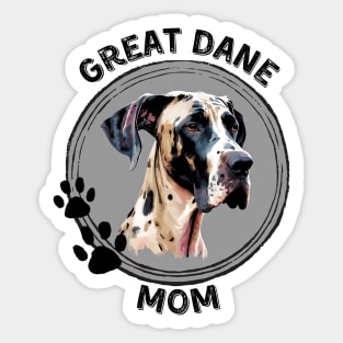 Great Dane Dog Mom Dog Breed Portrait Sticker